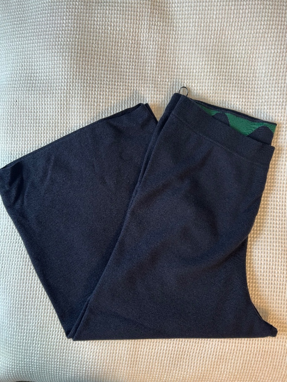 Uniqlo x Marimekko Wide-Leg Pants Knit wool blend Navy Size XXL